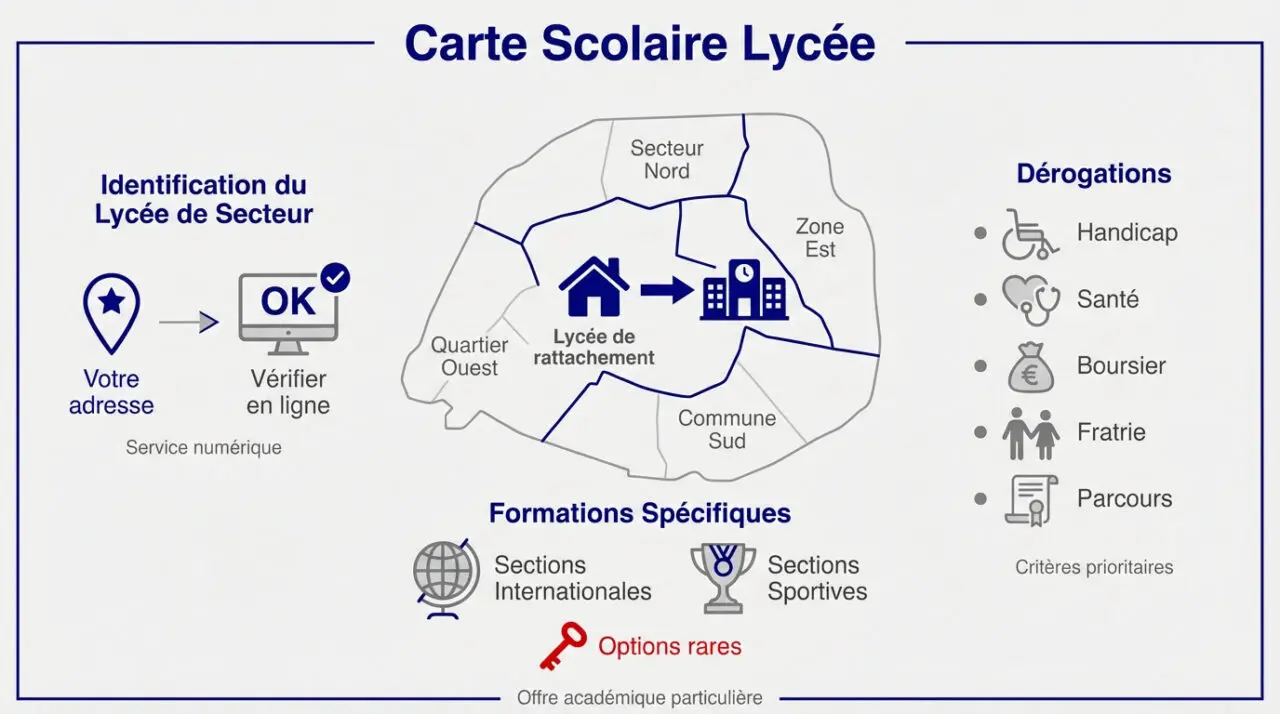 Critères de dérogation et sectorisation pour le lycée
