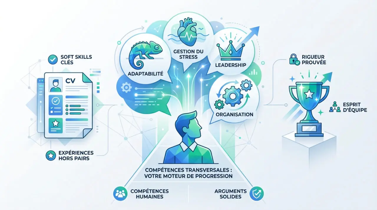 Illustration des compétences transversales comme levier de carrière
