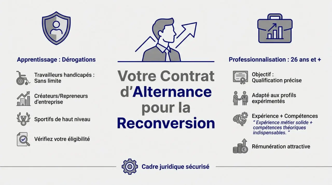 Choix du contrat d'alternance pour une reconversion professionnelle réussie