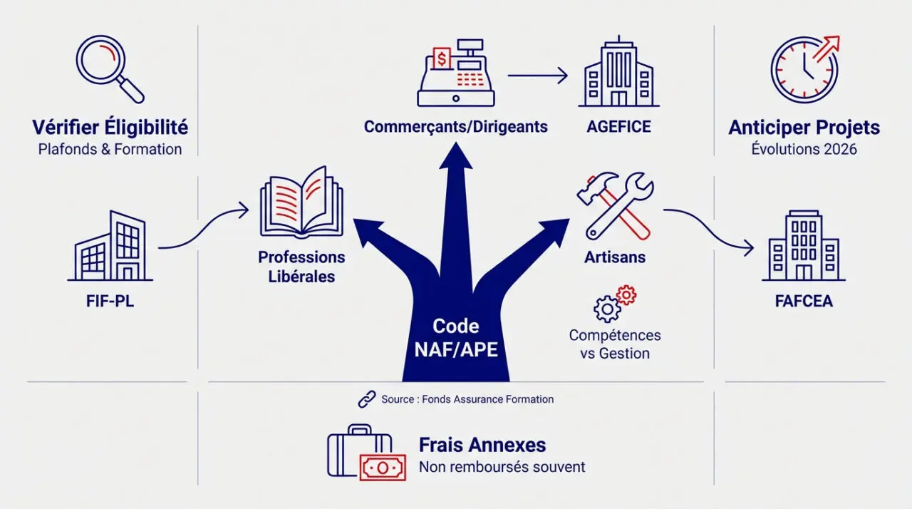Tableau récapitulatif des fonds d'assurance formation selon le code NAF et APE
