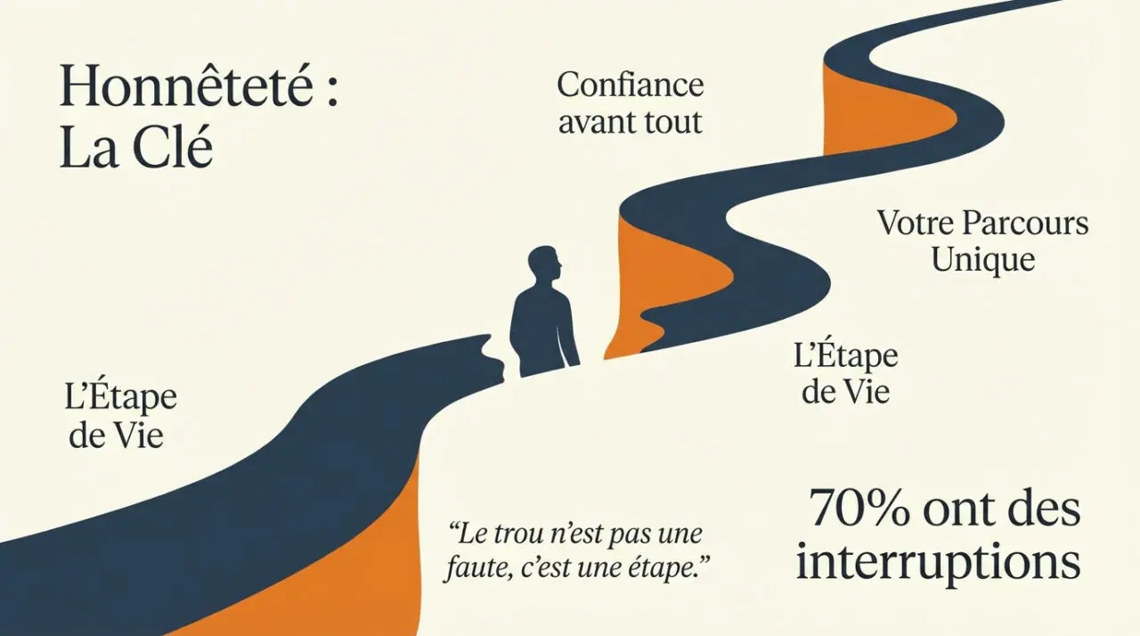 Entretien d'embauche serein pour expliquer un trou dans son parcours professionnel