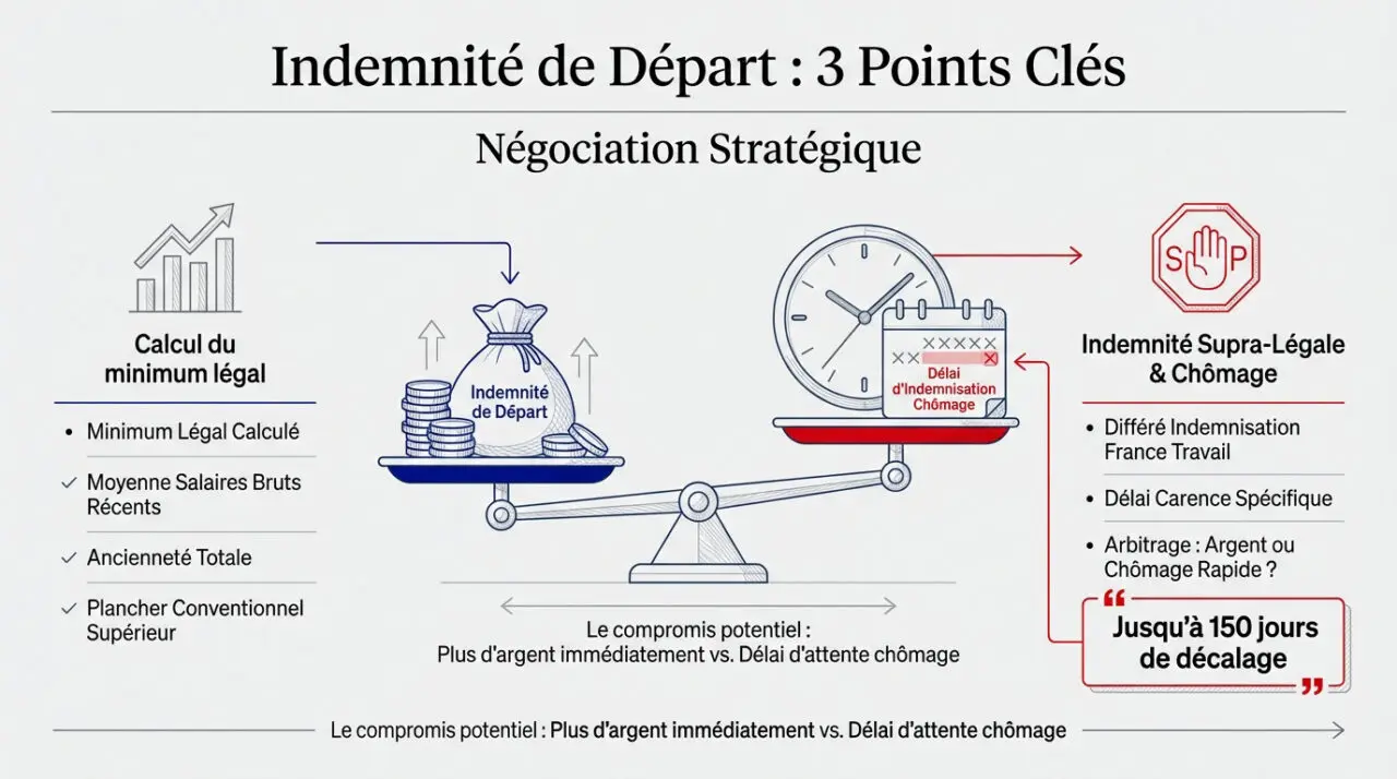Calcul et négociation de l'indemnité de rupture conventionnelle