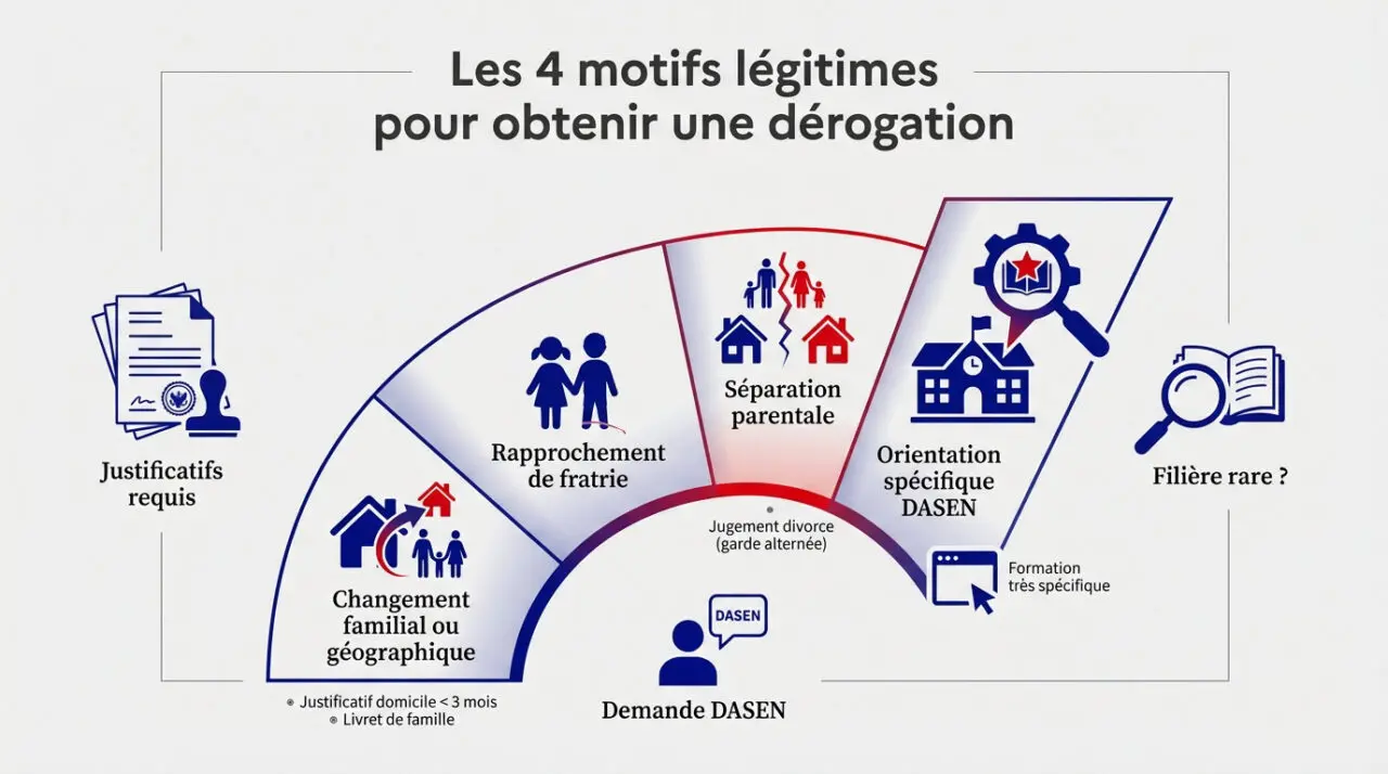 Dossier administratif pour une demande de dérogation scolaire
