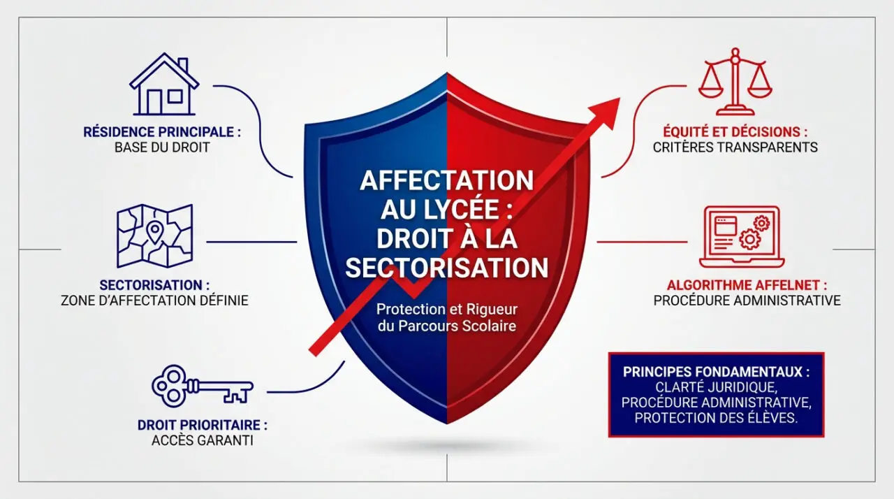 Schéma explicatif du fonctionnement d'Affelnet et de la sectorisation scolaire