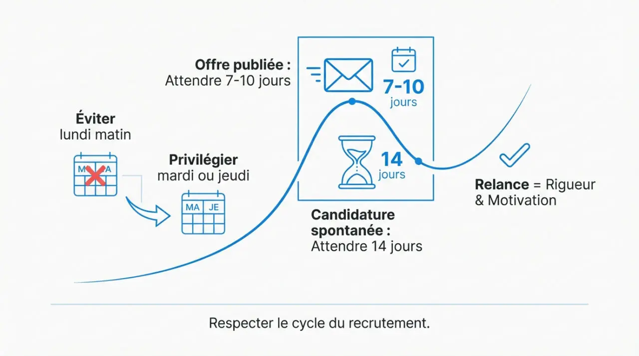 Calendrier stratégique pour planifier ses relances auprès des recruteurs