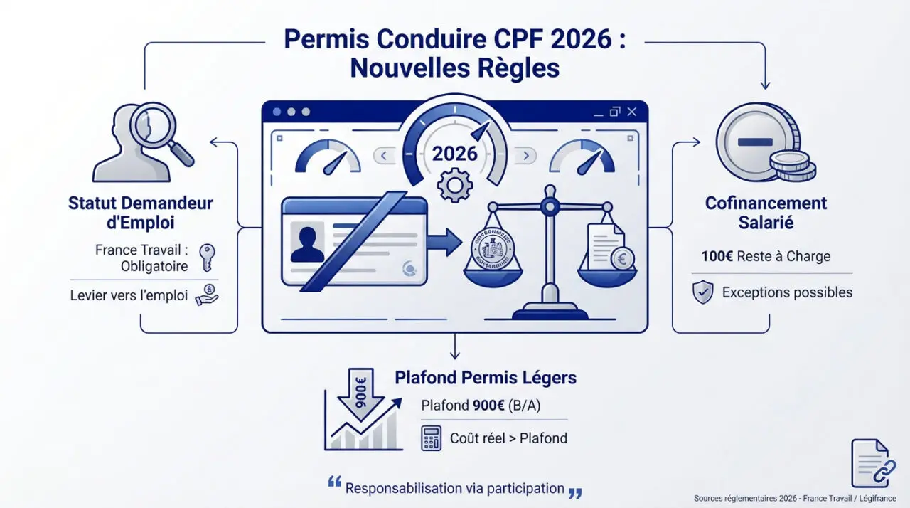 Jeune conducteur utilisant son smartphone pour consulter ses droits CPF pour le permis de conduire