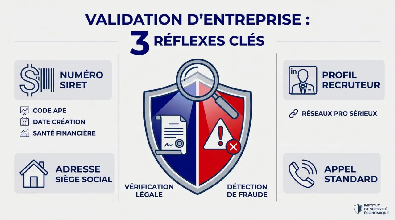 Vérification des informations administratives d'une entreprise sur les registres officiels